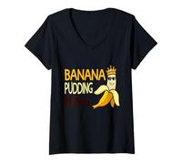 Donna Team Banana Pudding King Maglietta con Collo a V