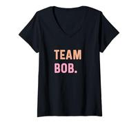 Donna Team Bob - Nome Maglietta con Collo a V