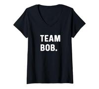 Donna Team Bob - Nome Maglietta con Collo a V