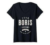 Donna Team Boris Lifetime Member Nome divertente Boris Maglietta con Collo a V