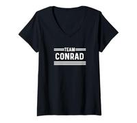 Donna Team Conrad - Cognome Maglietta con Collo a V