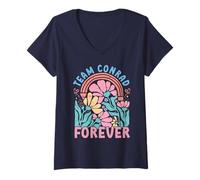 Donna Team Conrad Forever Floral Retro Groovy Kids Maglietta con Collo a V
