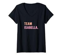 Donna Team Isabella - Nome Maglietta con Collo a V
