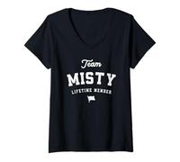 Donna Team Misty Lifetime Member Nome Divertente Misty Maglietta con Collo a V