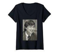 Donna Tech Gigante Bill Gates nel 1987 da Dick Barnatt Maglietta con Collo a V