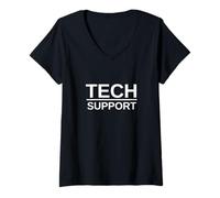 Donna TECH SUPPORT Cryptocurrency Trader Maglietta con Collo a V