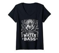 Donna Techno House Electro Minimal Goa Psy Trance Acid Rave DnB Maglietta con Collo a V