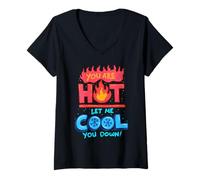 Donna Tecnico di climatizzazione Let Me Cool You Down Maglietta con Collo a V
