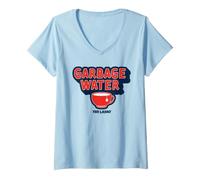Donna Ted Lasso Tea Garbage Water Maglietta con Collo a V