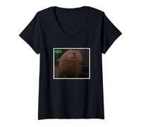Donna Ted TV Series Puffy Bear Maglietta con Collo a V
