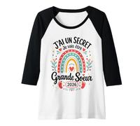 Donna Tee Je Vais Etre Future Grande Soeur 2026 Annonce Grossesse Maglia con Maniche Raglan
