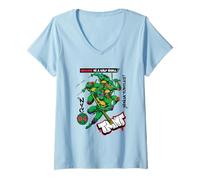 Donna Teenage Mutant Ninja Turtles Heroes in a Half Shell Maglietta con Collo a V