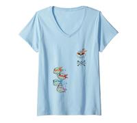Donna Teenage Mutant Ninja Turtles Rebel Skull Turtle Power Maglietta con Collo a V