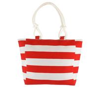 Donna Tela Borsa da Spiaggia Rosso a Righe Viaggio Riutilizzabile Shopping