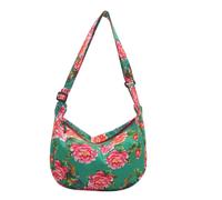 Donna Tela Borsa Grande Capacità Stile Etnico Fiore Ptinted Spalla a Tracolla
