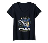 Donna Telescopio Romano Nancy Grace Astronomia Universo Nascosto Cosmico Maglietta con Collo a V