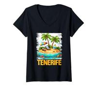 Donna Tenerife Maglietta con Collo a V