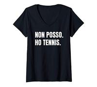Donna Tennis Tennista Divertente Non Posso Regalo Uomo Donna Maglietta con Collo a V