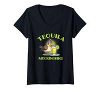 Donna Tequila Mockingbird Design per gli amanti dei libri e scrittori Maglietta con Collo a V