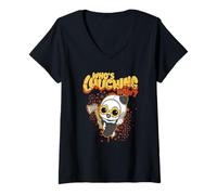 Donna Terrifier Cute Chibi Art The Clown Who's Laughing Now Horror Maglietta con Collo a V