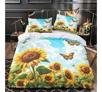 Donna teschio di zucchero Set Di Copripiumino Set di 3 Pezzi microfibra stampa di 3D con cerniera con federe per cuscini Giorno dei Morti copripiumino for adulti e ragazze Super king（260x220cm）