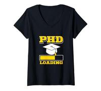 Donna Tesi di dottorato di ricerca Laurea dottorando dottorando dottorato Maglietta con Collo a V