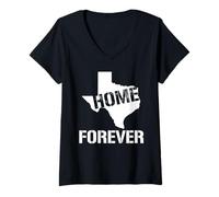 Donna Texas Roots Home Forever Texan State Pride Maglietta con Collo a V