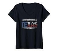 Donna Texas - USA - Pride Since 1845 Vacanze Maglietta con Collo a V