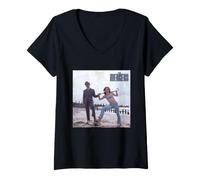 Donna The Avengers Patrick Macnee Diana Rigg Retro Maglietta con Collo a V