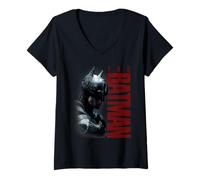 Donna The Batman Tall Silhouette Maglietta con Collo a V