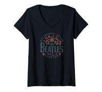 Donna The Beatles - Strawberry Fields Forever Design Maglietta con Collo a V