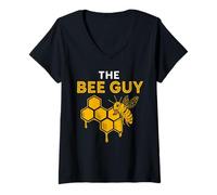 Donna The Bee Guy Apicoltore Apicoltura Alveare Miele Api Divertente Maglietta con Collo a V