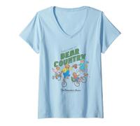 Donna The Berenstain Bears Welcome to Bear Country Vintage Book Maglietta con Collo a V