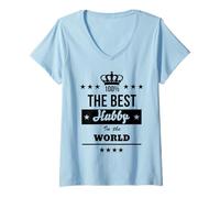 Donna The Best Hubby in The World Wedding Anniversary Best Husband Maglietta con Collo a V
