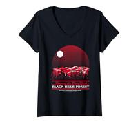 Donna The Blair Witch Project Black Hills Forest Travel Souvenir Maglietta con Collo a V