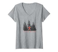 Donna The Blair Witch Project Front And Back Scared Enough Horror Maglietta con Collo a V