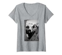 Donna The Bluetones Mark Morris Britpop Rock Band di Andy Willsher Maglietta con Collo a V