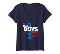 Donna The Boys Make America Super Again 2024 Political Campaign Maglietta con Collo a V, Navy, XXL