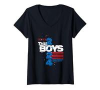 Donna The Boys Make America Super Again 2024 Political Campaign Maglietta con Collo a V, Nero, XXL