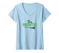 Donna The Commotion Witchy Scopa Verde Maglietta con Collo a V