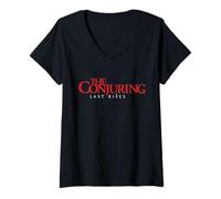 Donna The Conjuring Last Rites Logo Maglietta con Collo a V