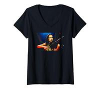 Donna The Corrs Live Sharon Corr Violino in Blue Era 2001 Maglietta con Collo a V