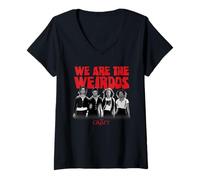 Donna The Craft We Are The Weirdos Black And White Cast 90's Movie Maglietta con Collo a V