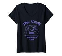 Donna The Craft Witchcraft Club Crystal Ball Logo 90's Movie Maglietta con Collo a V
