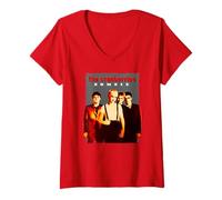 Donna The Cranberries Zombie Group Photo Vintage Band Maglietta con Collo a V