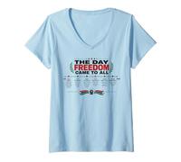 Donna The Day Freedom Came To all Juneteenth History Maglietta con Collo a V