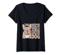 Donna The Deeper The Rugles The Cuter The Dog Breed Rescue Pet Maglietta con Collo a V