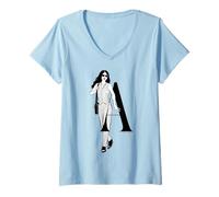 Donna The Devil Wears Prada 2 Bold Letter A for Andy Minimalistic Maglietta con Collo a V