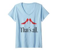 Donna The Devil Wears Prada 2 That's all Red High Heel Pitchfork Maglietta con Collo a V