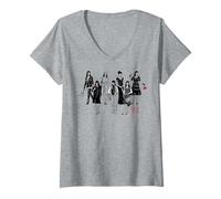 Donna The Devil Wears Prada Red Lips Simple Group Shot Maglietta con Collo a V